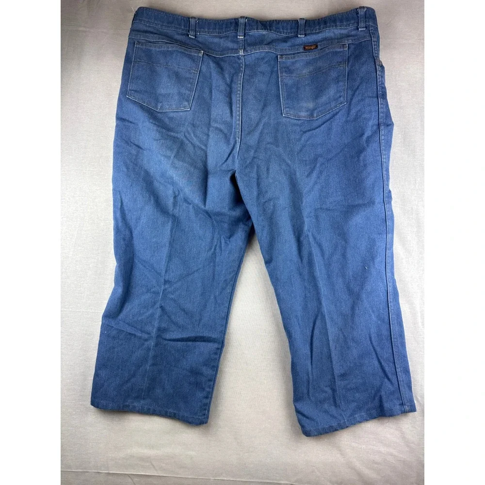 Wrangler‎ Regular Fit Blue Denim Jeans 48 x 30 85498LB Mens Straight Leg